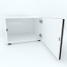 Armonia Comoda alba cu o usa cu sistem push front MDF Wenge